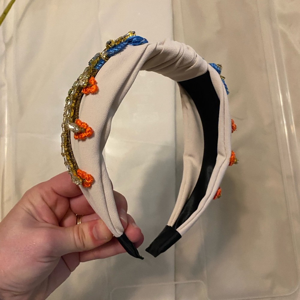 Embellished Cream Headband